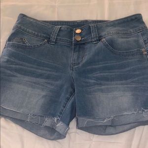 light denim shorts